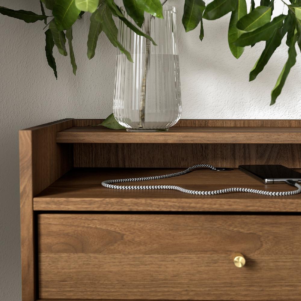 IKEA RÅDMANSÖ Ablagetisch braun Nussbaumnachbildung 54x38x58 cm Riesige Ersparnisse