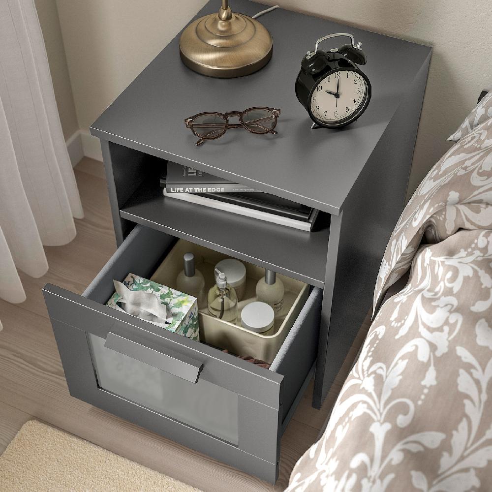 IKEA BRIMNES Ablagetisch grau 39x41 cm Kostenlose Rückgabe