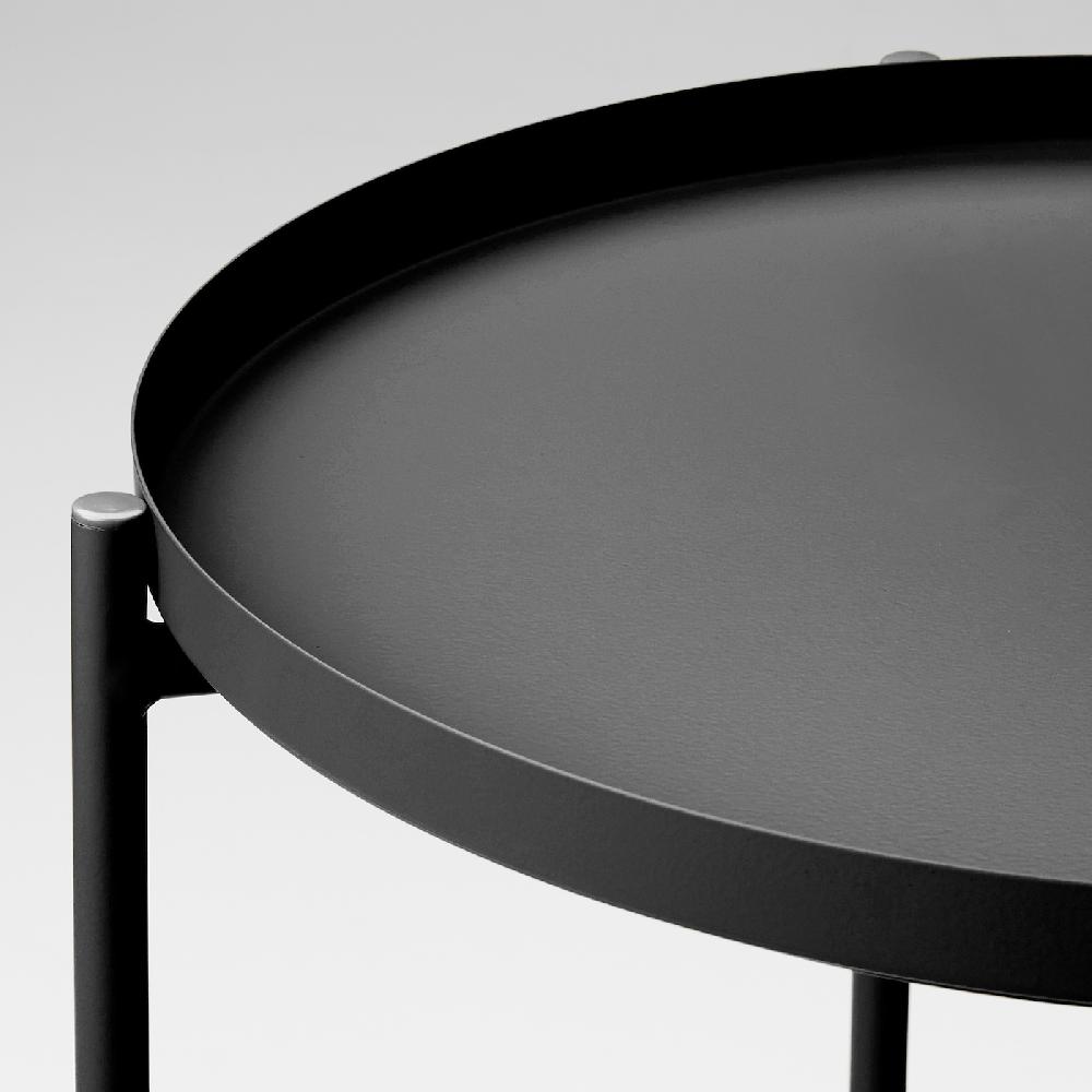 IKEA GLADOM Tabletttisch schwarz 45x53 cm Neueste Stile