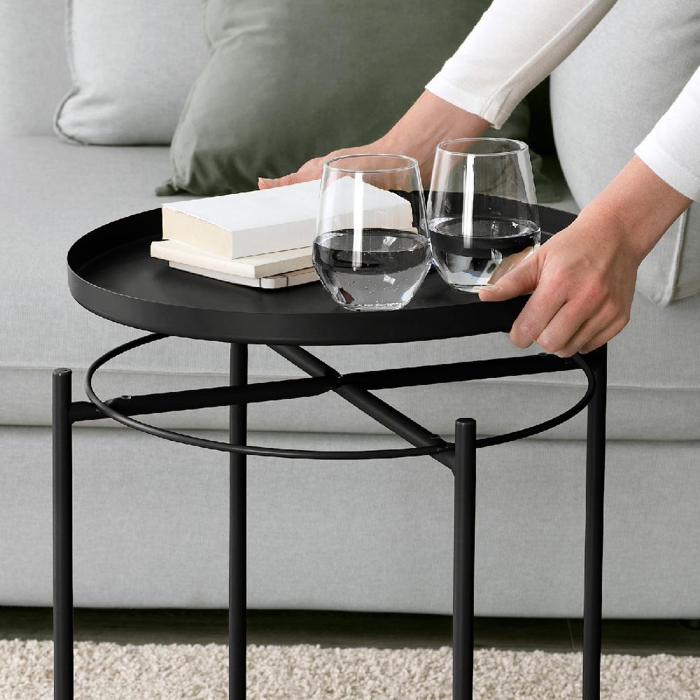 IKEA GLADOM Tabletttisch schwarz 45x53 cm Neueste Stile