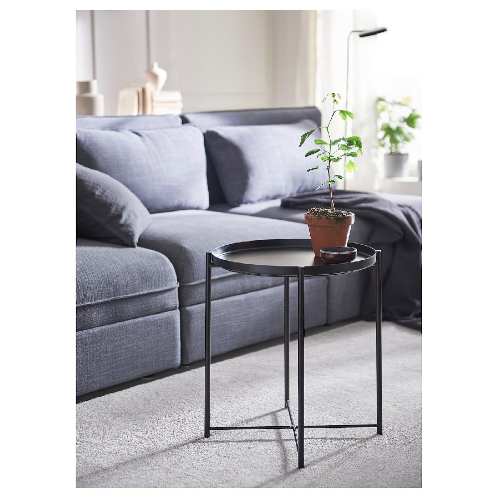 IKEA GLADOM Tabletttisch schwarz 45x53 cm Neueste Stile