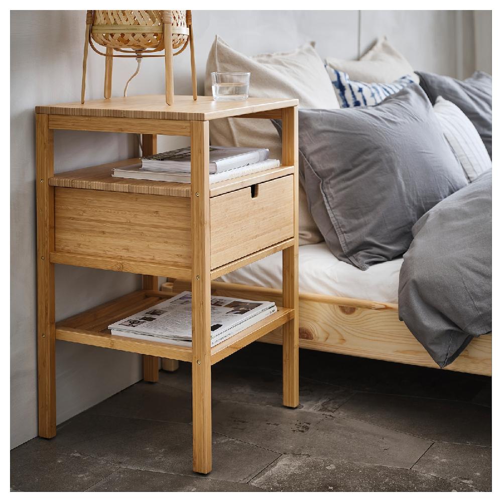 IKEA NORDKISA Ablagetisch Bambus 40x40 cm Zeitbegrenzte Promotion