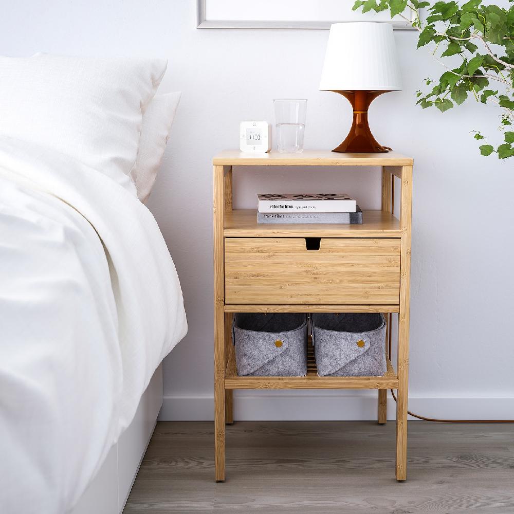IKEA NORDKISA Ablagetisch Bambus 40x40 cm Zeitbegrenzte Promotion