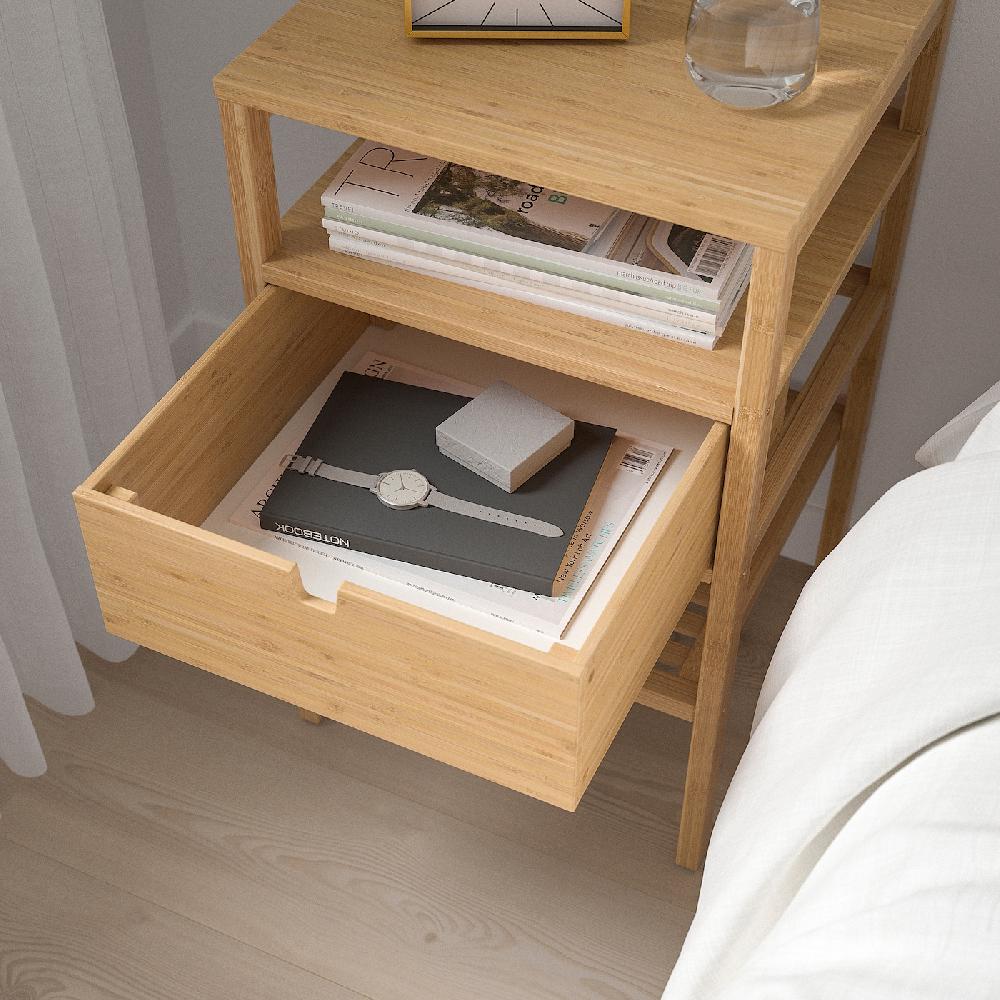 IKEA NORDKISA Ablagetisch Bambus 40x40 cm Zeitbegrenzte Promotion