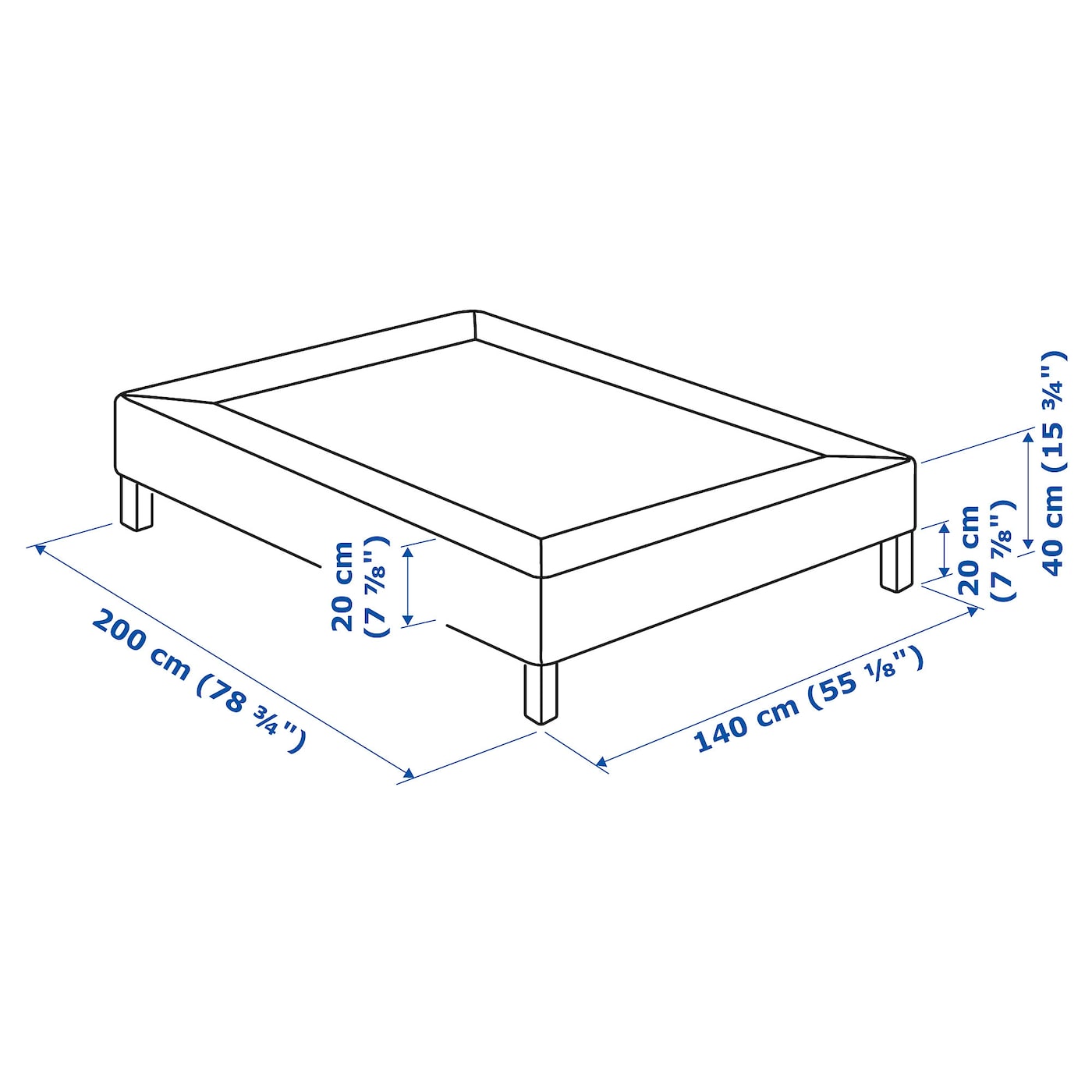 IKEA ESPEVÄR Bettgestell mit Lattenrost weiß 140x200 cm Online