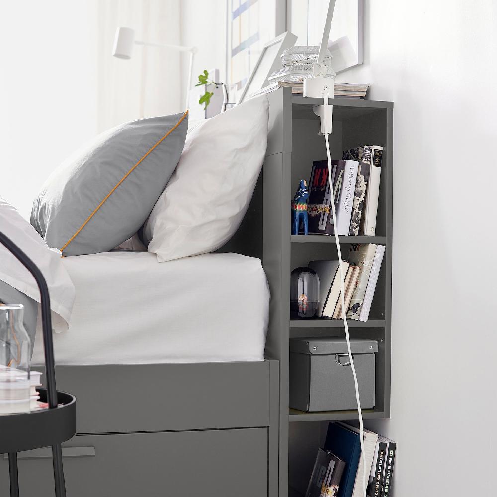 IKEA BRIMNES Kopfteil mit Ablage grau 180 cm Günstiger Verkauf