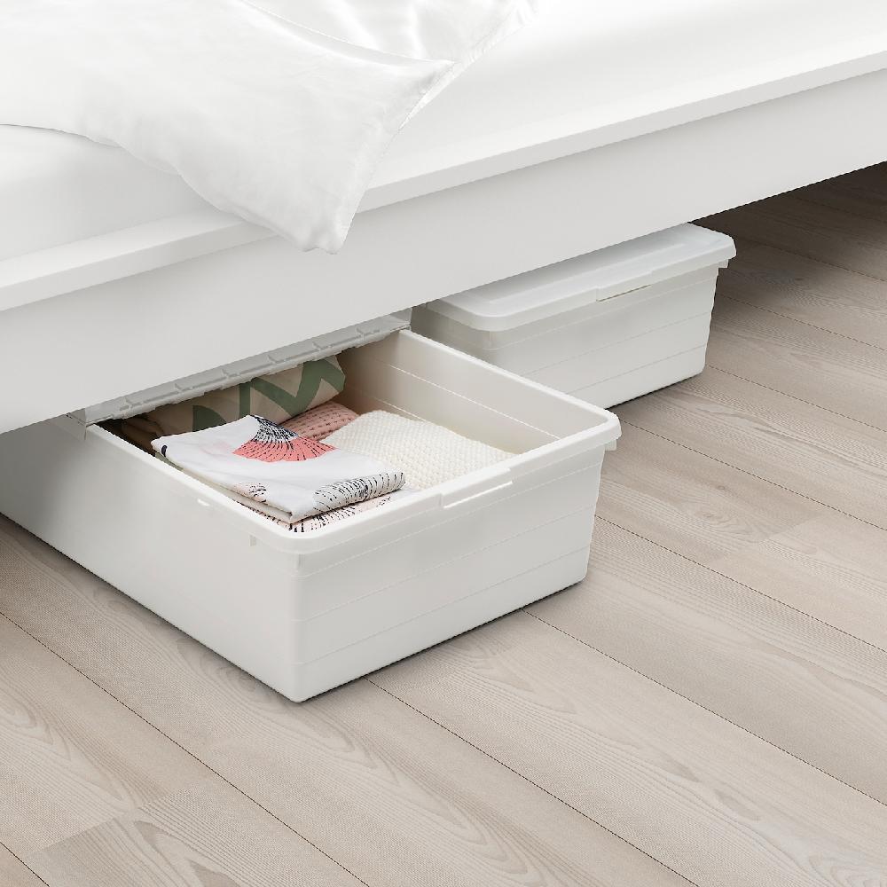 IKEA SOCKERBIT Box mit Deckel weiß 50x77x19 cm Sonderangebot