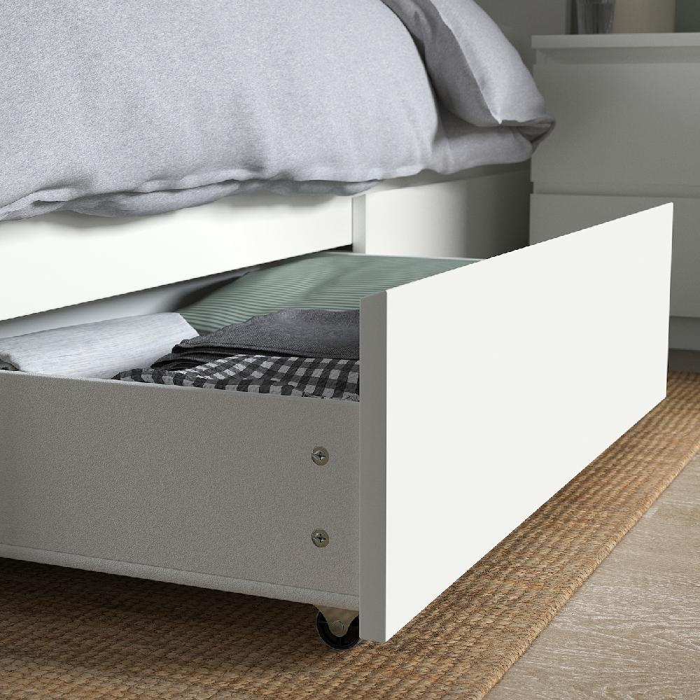 IKEA MALM Bettkasten für Bettgestell hoch weiß 200 cm Großer Ausverkauf