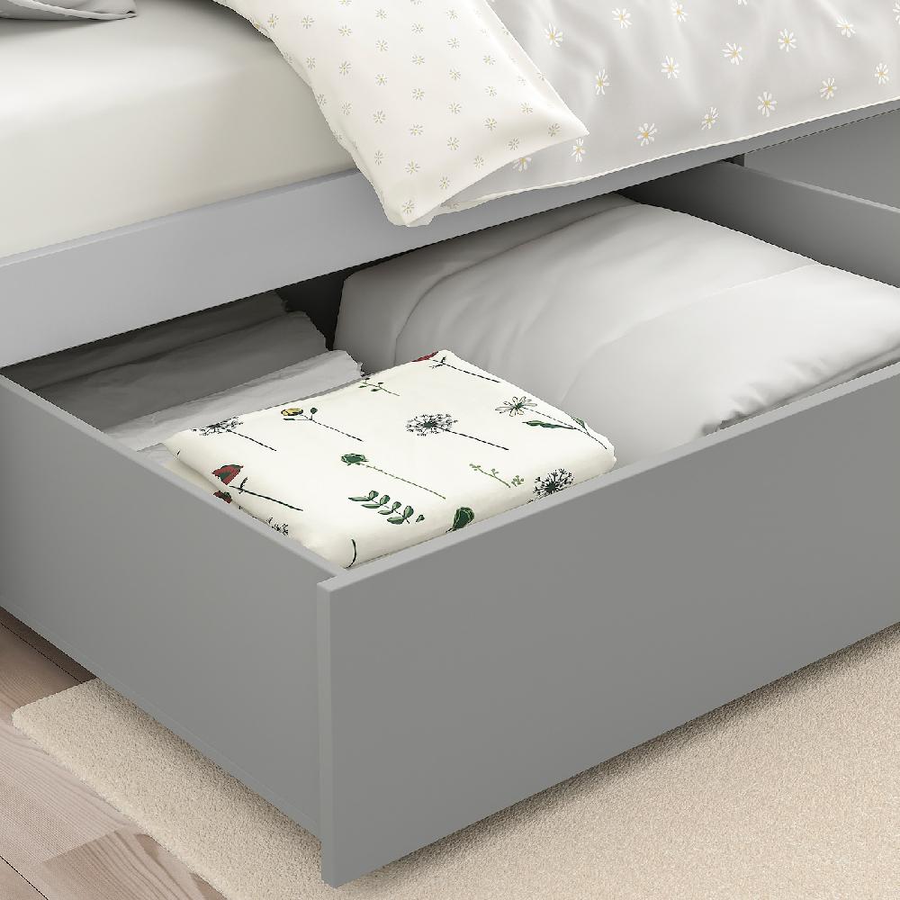 IKEA SMYGA Bettkasten hellgrau 99x91x29 cm Online Shopping