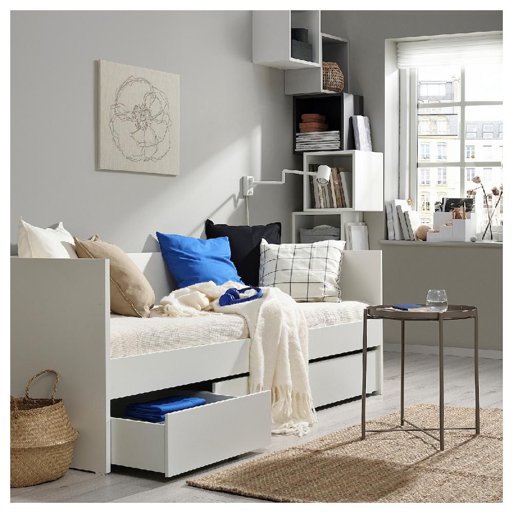 IKEA VIHALS Bettkasten 2er-Set weiß 200 cm Preisnachlass
