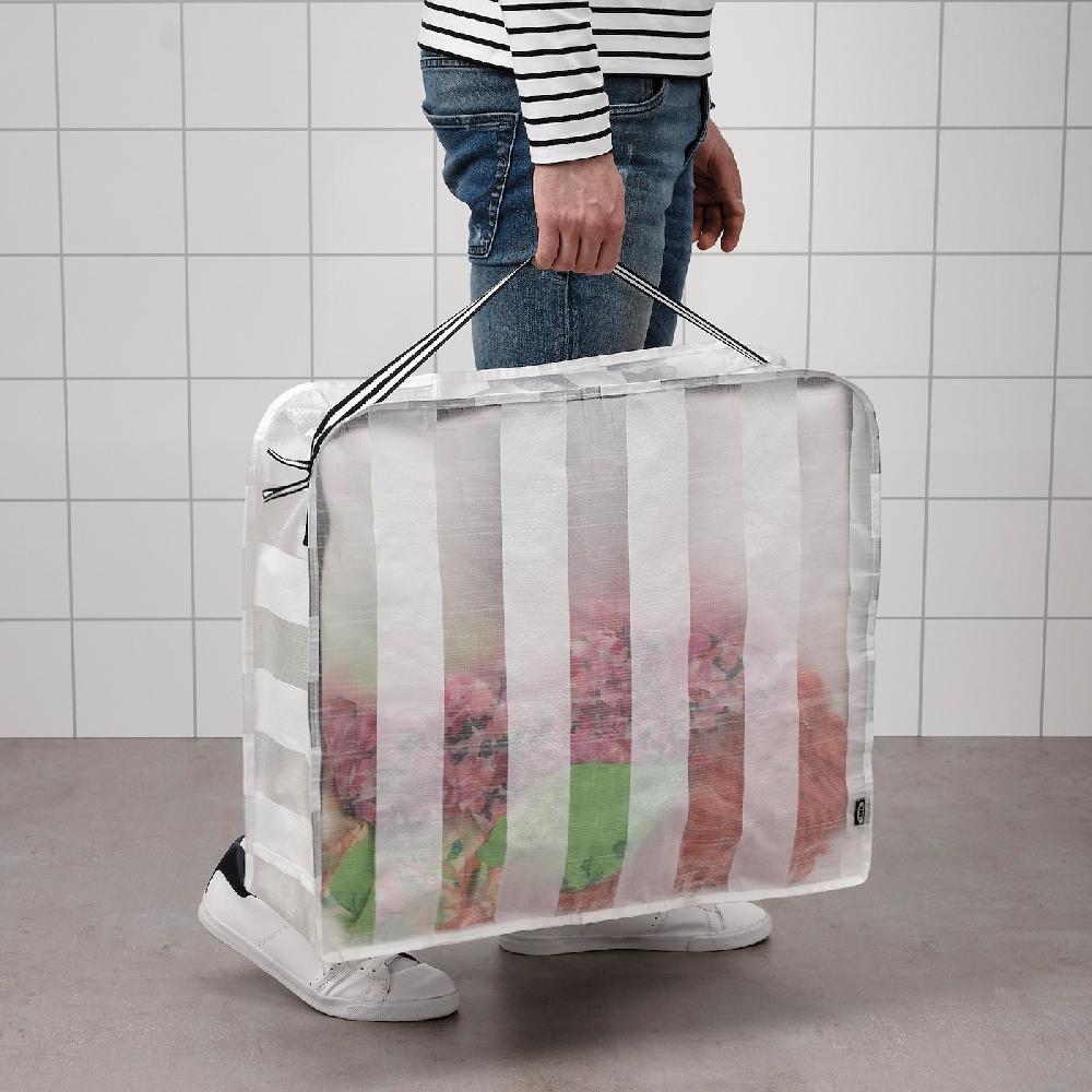 IKEA GÖRSNYGG Tasche weiß/transparent 55x49x19 cm Lagerräumung