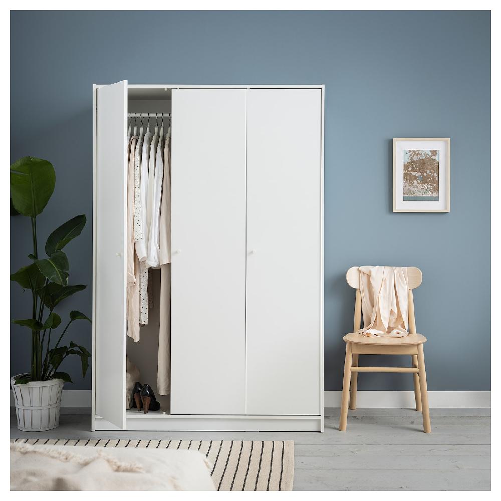 IKEA KLEPPSTAD Kleiderschrank mit 3 Türen weiß 117x176 cm Zeitbegrenzte Promotion