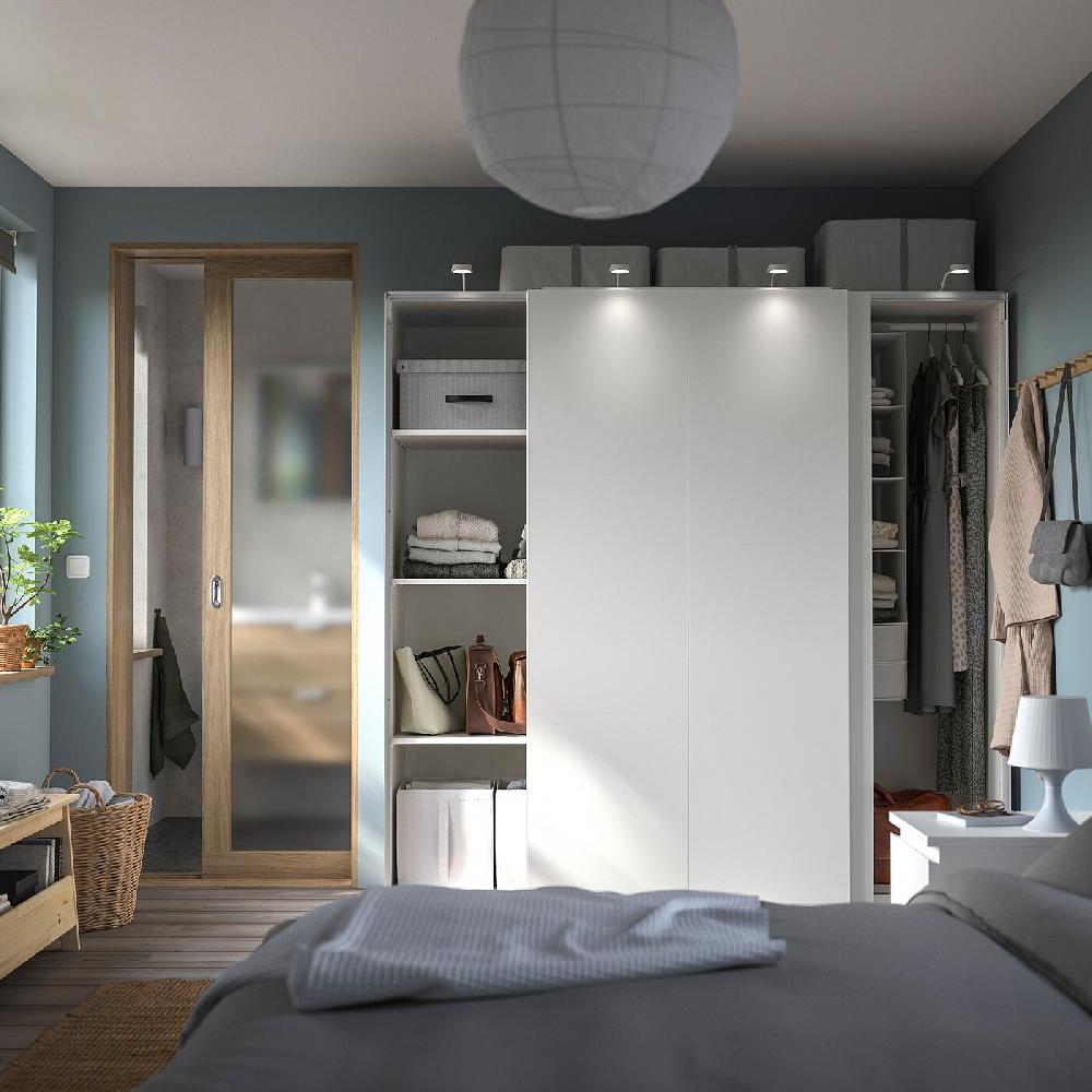 IKEA PAX / HASVIK Kleiderschrank weiß/weiß 200x66x201 cm Bis zu 65% Rabatt