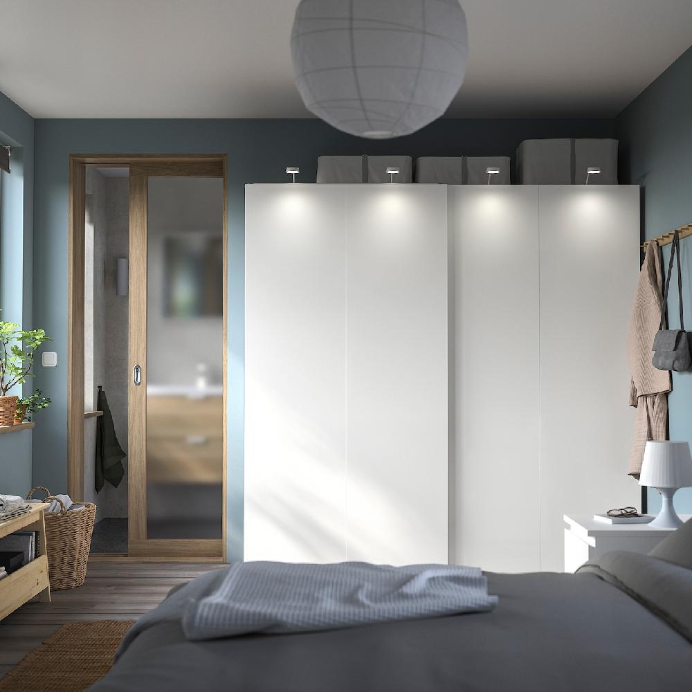 IKEA PAX / HASVIK Kleiderschrank weiß/weiß 200x66x201 cm Bis zu 65% Rabatt