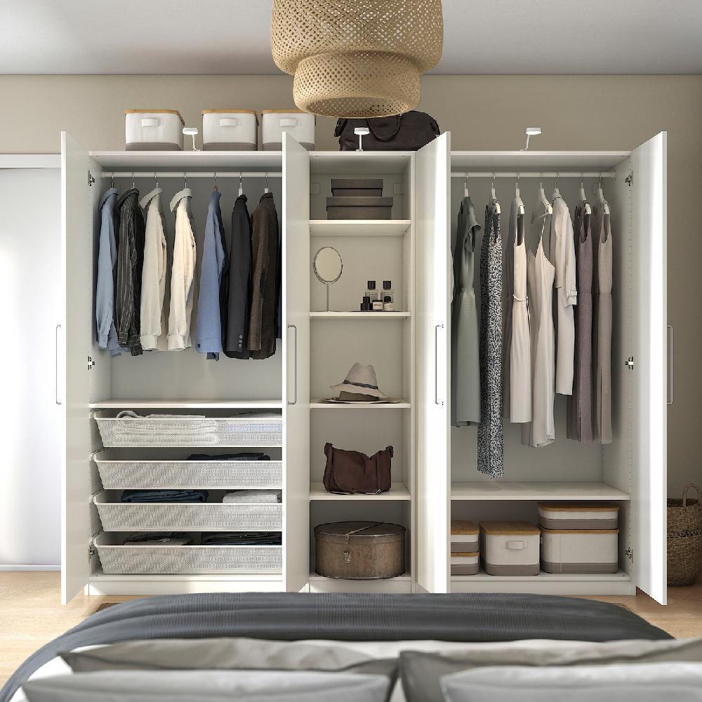 IKEA PAX / FORSAND Kleiderschrank weiß/weiß 250x60x201 cm Sonderangebot der Fabrik