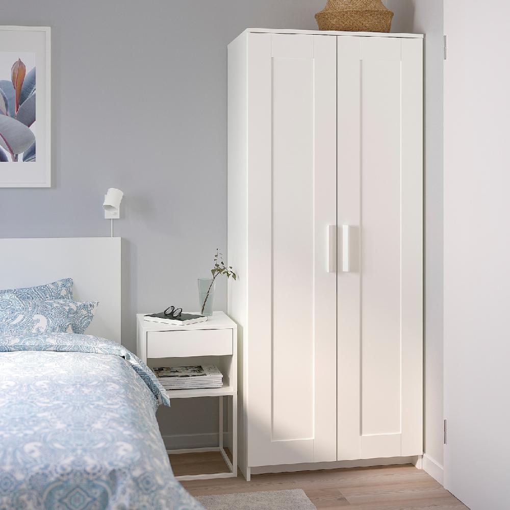 IKEA BRIMNES Kleiderschrank 2-türig weiß 78x190 cm Vierteljährliche Förderung