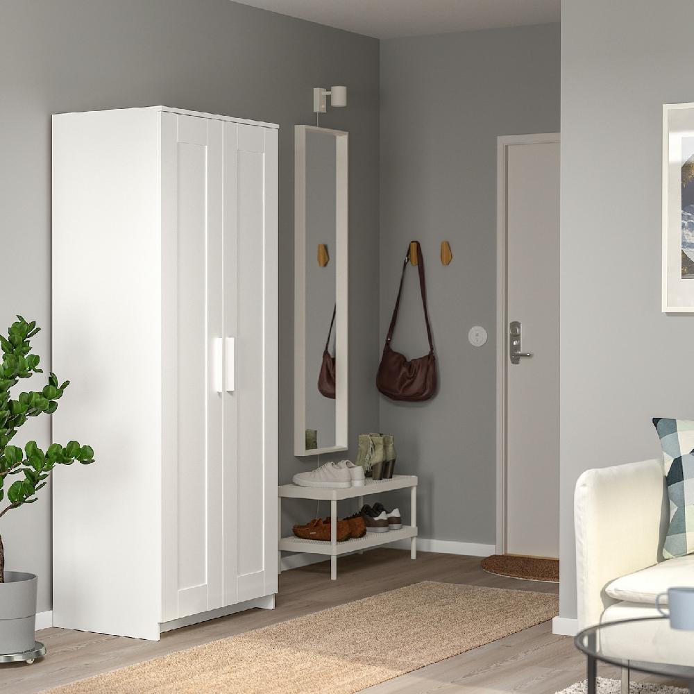 IKEA BRIMNES Kleiderschrank 2-türig weiß 78x190 cm Vierteljährliche Förderung
