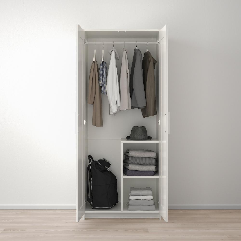 IKEA BRIMNES Kleiderschrank 2-türig weiß 78x190 cm Vierteljährliche Förderung