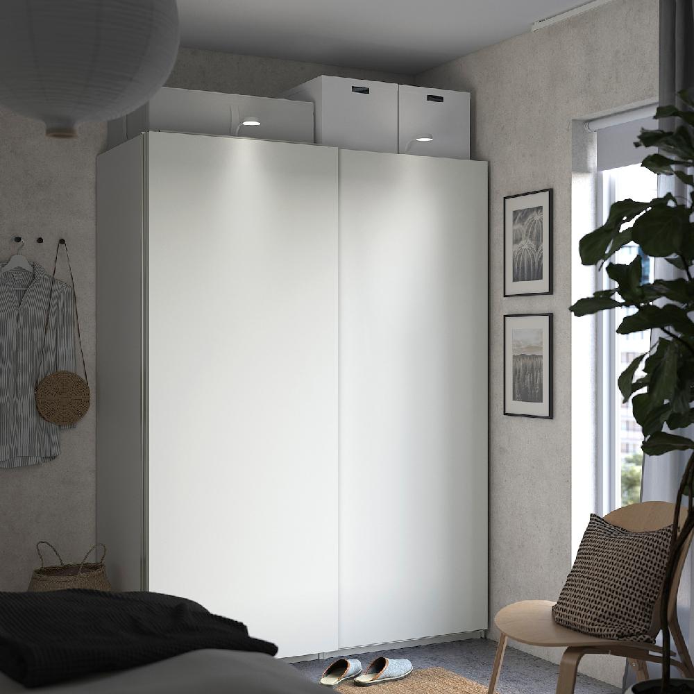 IKEA PAX / HASVIK Kleiderschrank weiß/weiß 150x66x201 cm Nur noch ein Tag übrig