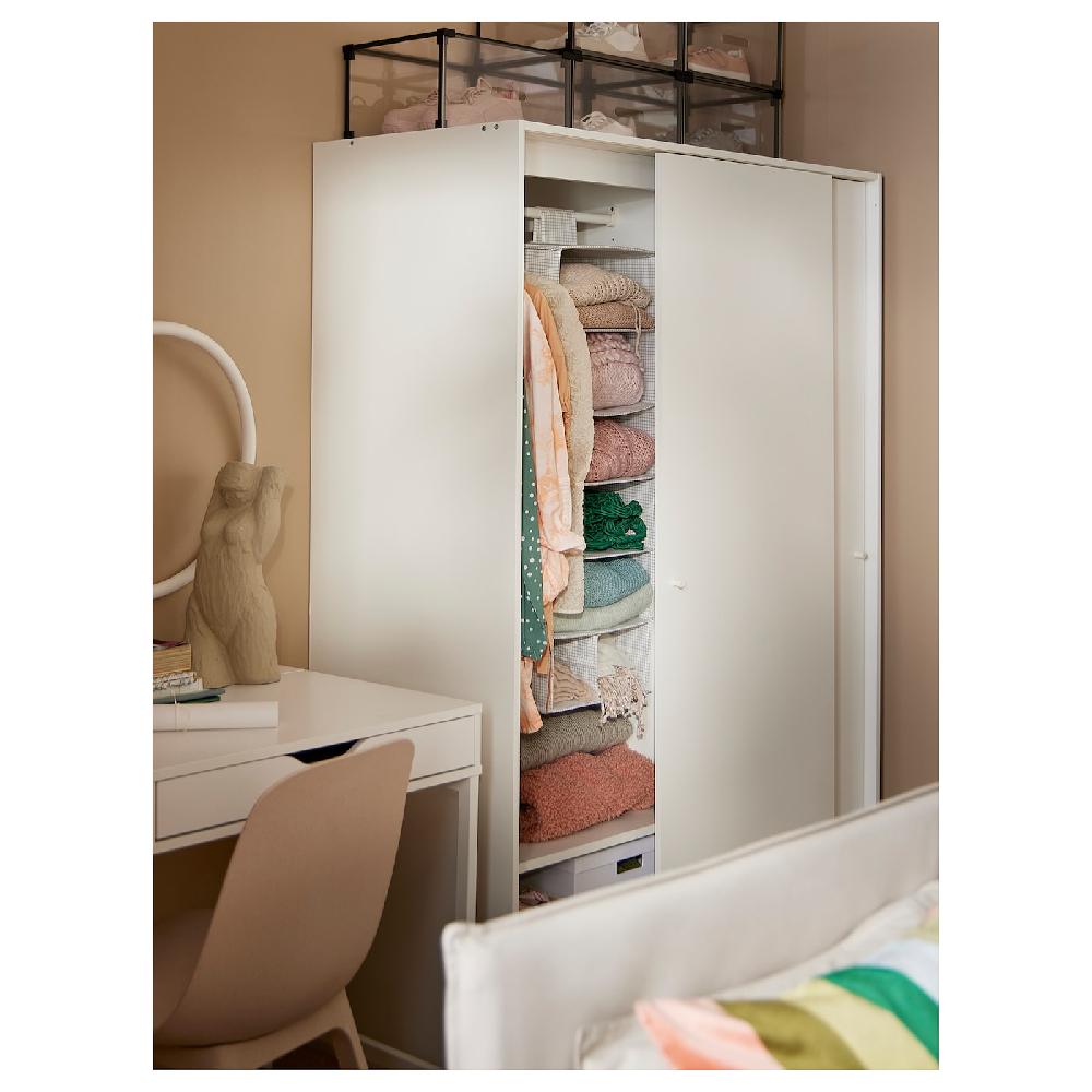 IKEA KLEPPSTAD Kleiderschrank mit Schiebetüren weiß 117x176 cm Riesige Rabatte