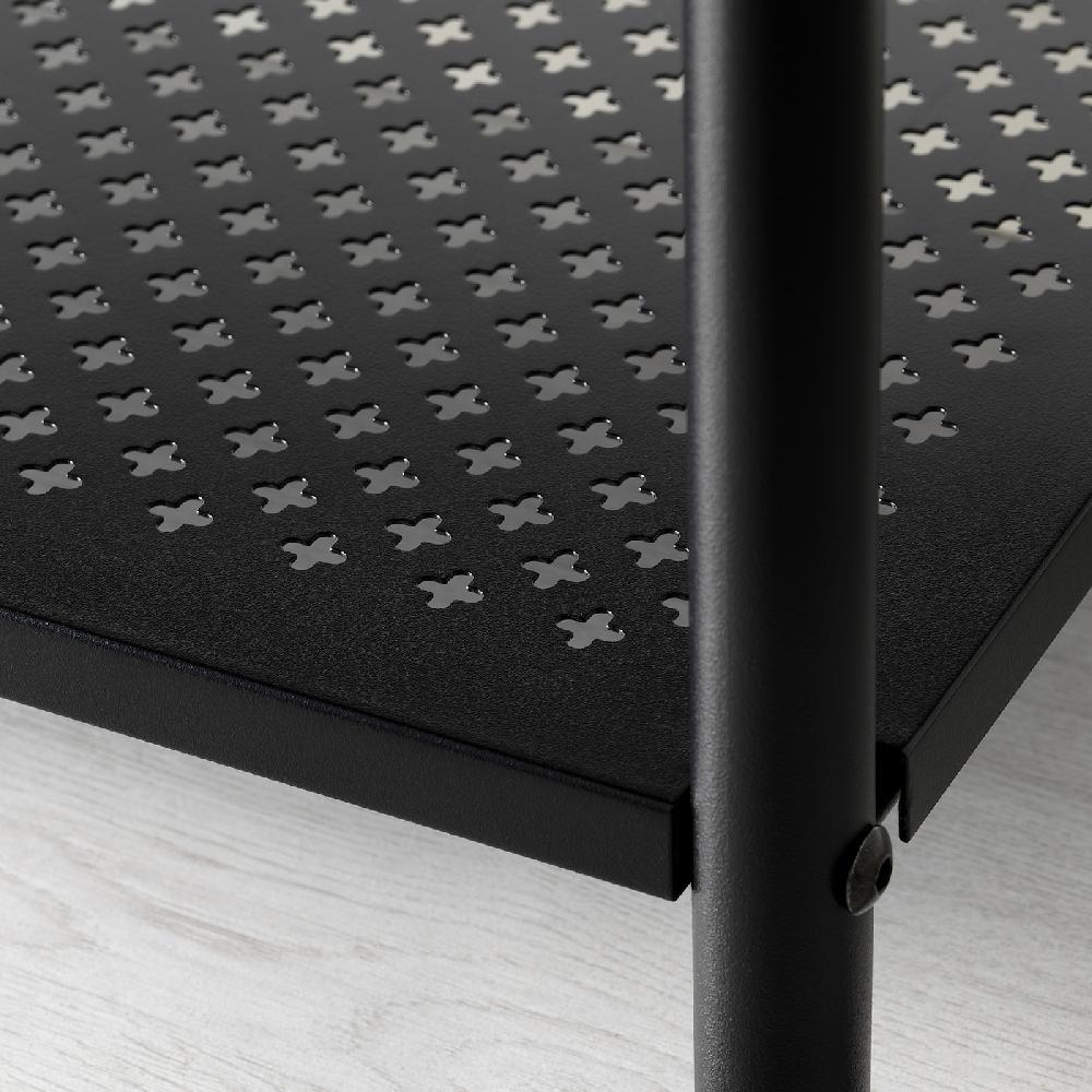 IKEA PINNIG Garderobenständer mit Bank schwarz 193x37x90 cm Clearance-Verkauf