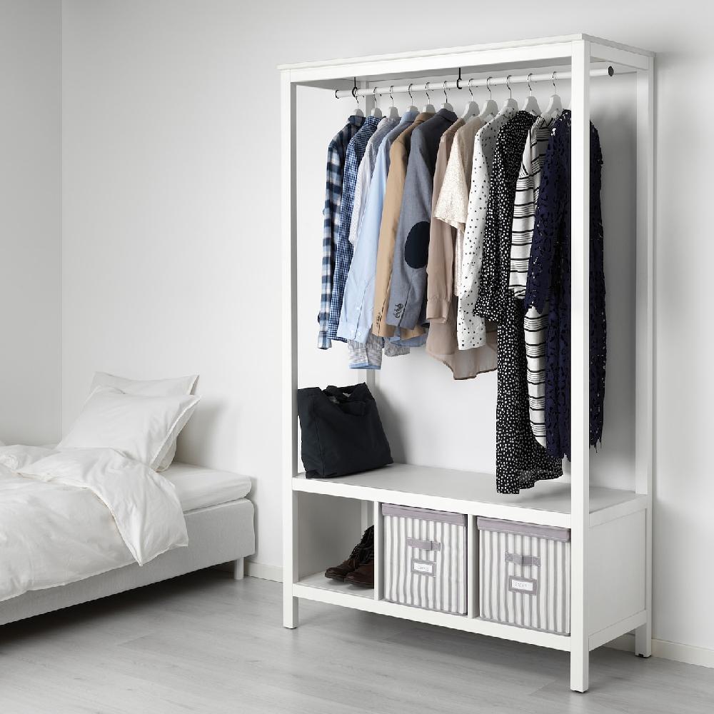 IKEA HEMNES Kleiderschrank offen weiß las. 120x50x197 cm Im Verkauf