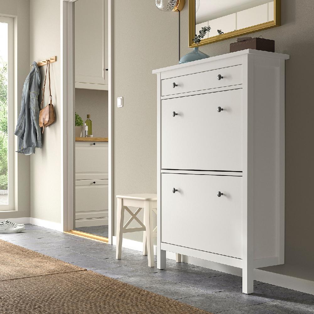 IKEA HEMNES Schuhschrank 2fach weiß 89x30x127 cm Rabatte dieses Monats