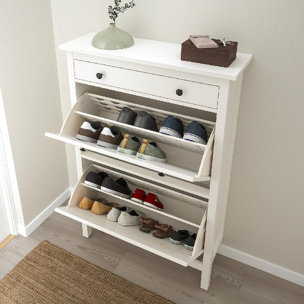 IKEA HEMNES Schuhschrank 2fach weiß 89x30x127 cm Rabatte dieses Monats