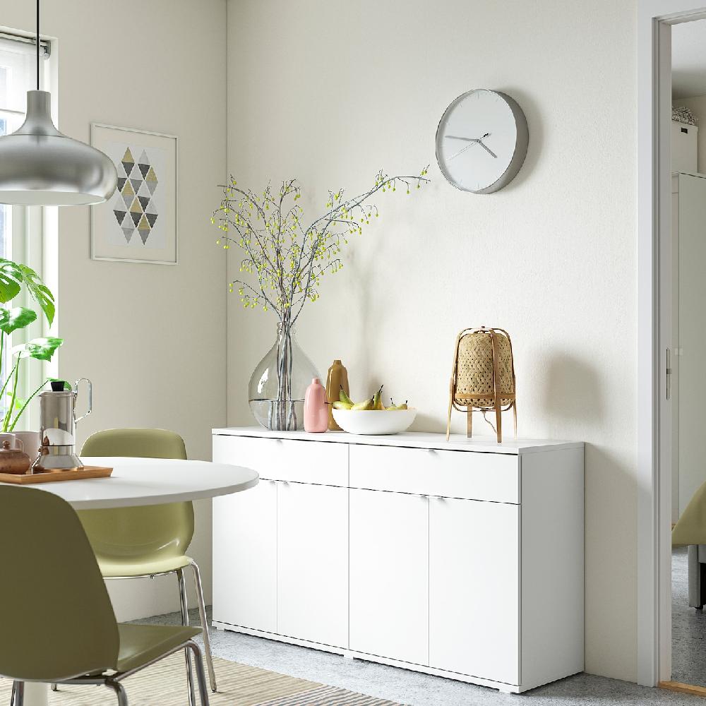 IKEA VIHALS Sideboard weiß 140x37x75 cm Online