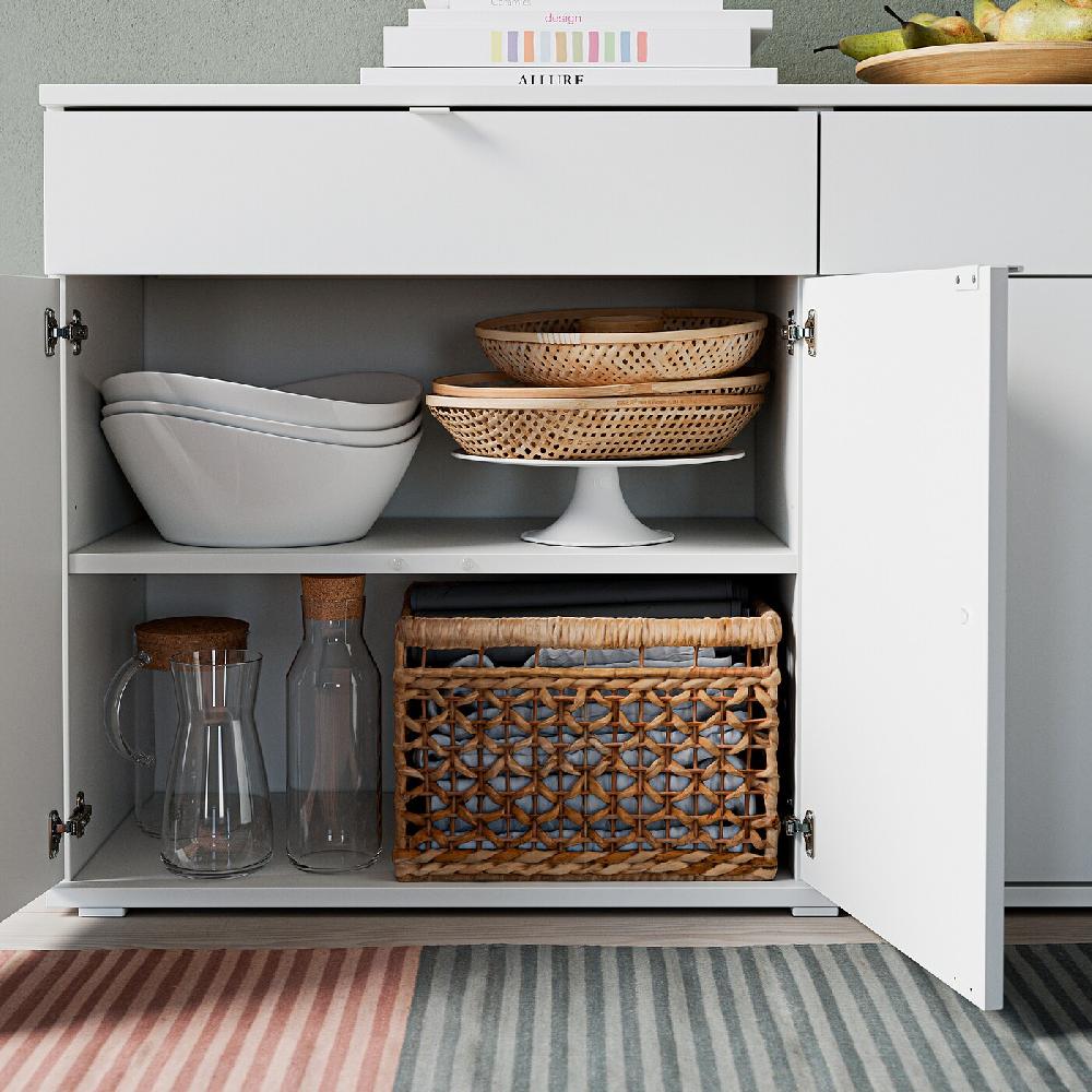 IKEA VIHALS Sideboard weiß 140x37x75 cm Online