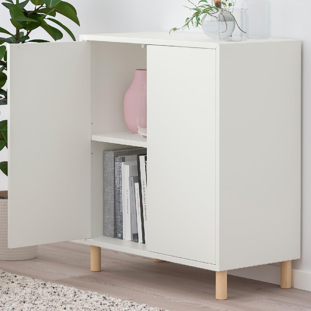 IKEA EKET Schrankkombination/Beine weiß/Holz 70x35x80 cm Angebote