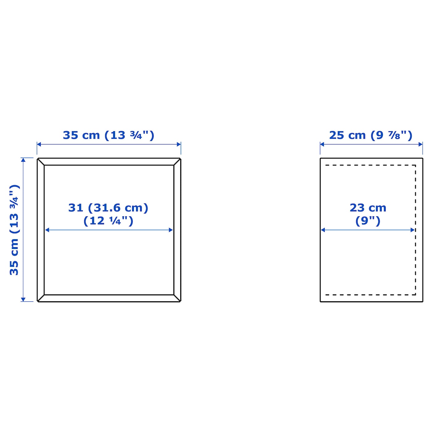 IKEA EKET Schrank Eicheneff wlas 35x25x35 cm Kostenloser Versand