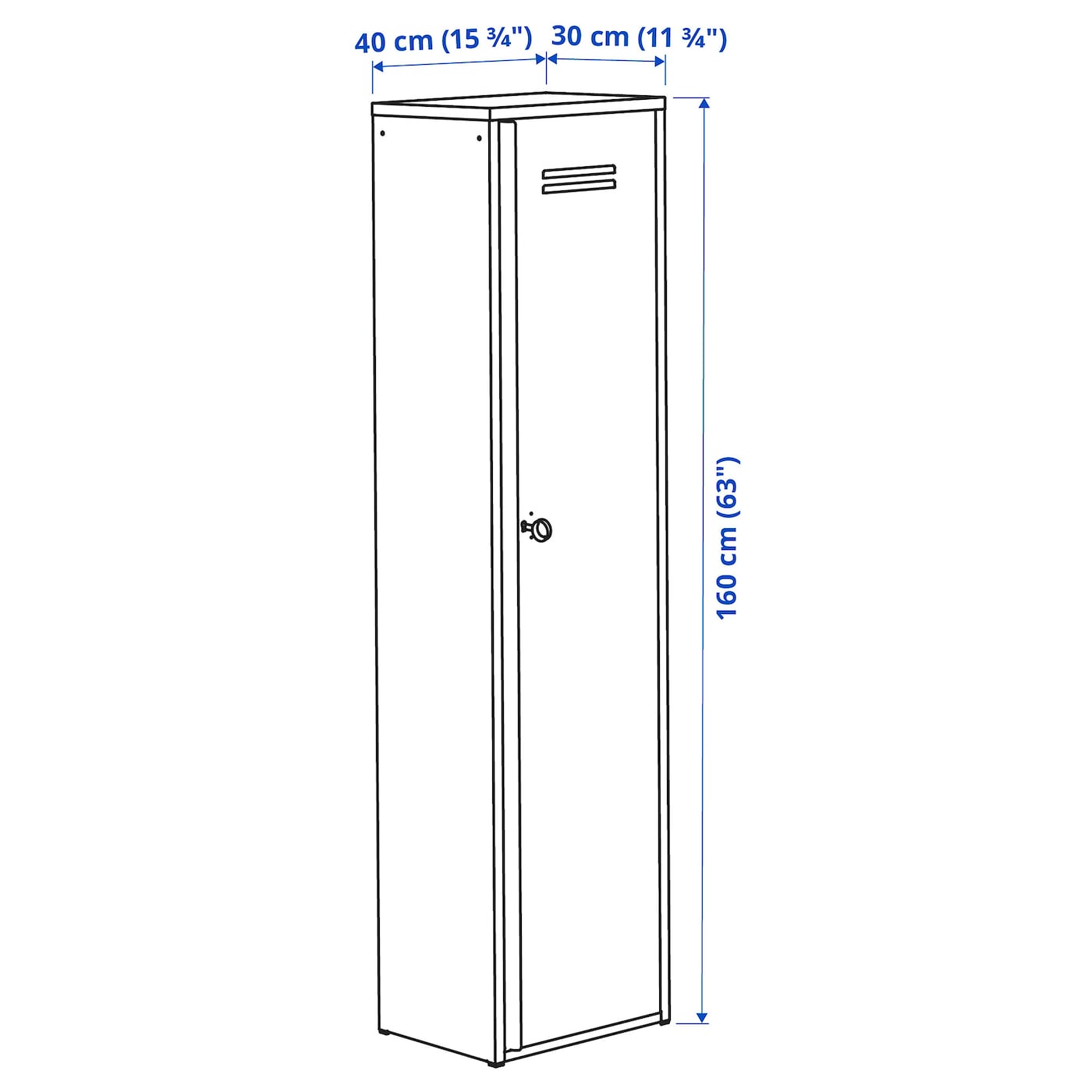 IKEA IVAR Schrank mit Tür weiß 40x160 cm Limitierter Zeitrabatt