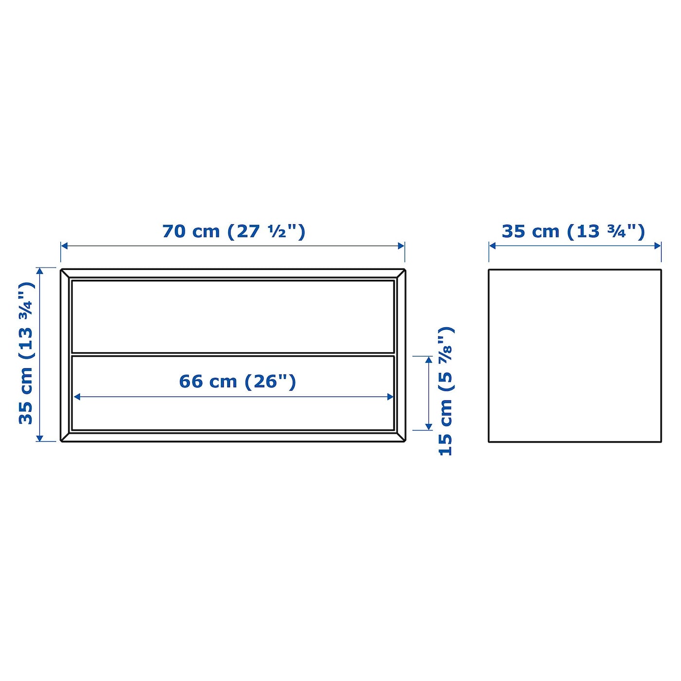 IKEA EKET Schrank mit 2 Schubladen weiß 70x35x35 cm Rabatt