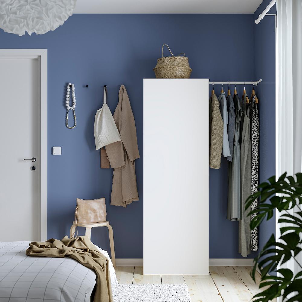 IKEA PLATSA Kleiderschrank mit Tür weiß/Fonnes weiß 90-107x42x181 cm Versandkostenfrei