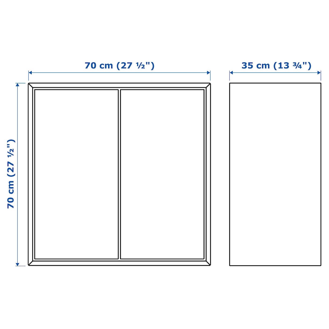 IKEA EKET Schrank mit 2 Türen + 1 Boden weiß 70x35x70 cm Online Shopping