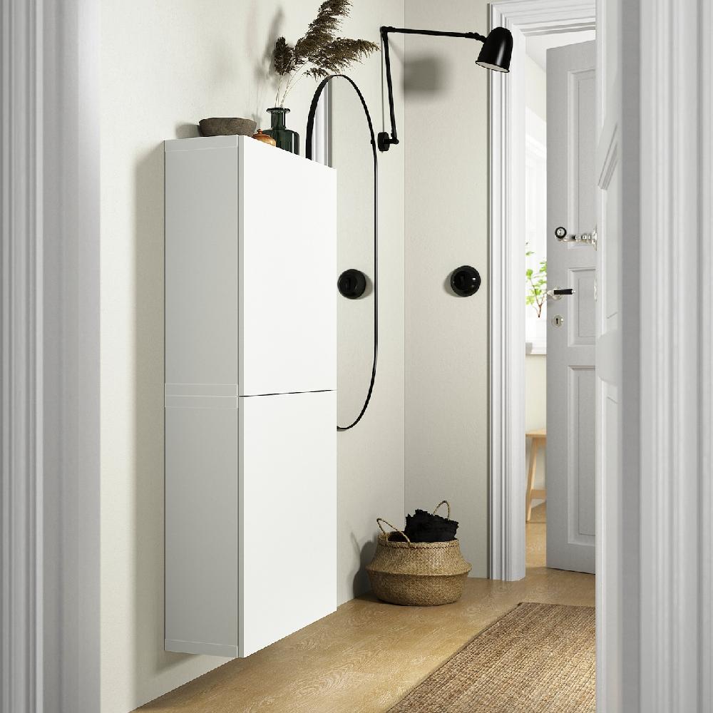 IKEA BESTÅ Wandschrank mit 2 Türen weiß/Lappviken weiß 60x22x128 cm Exklusivangebot