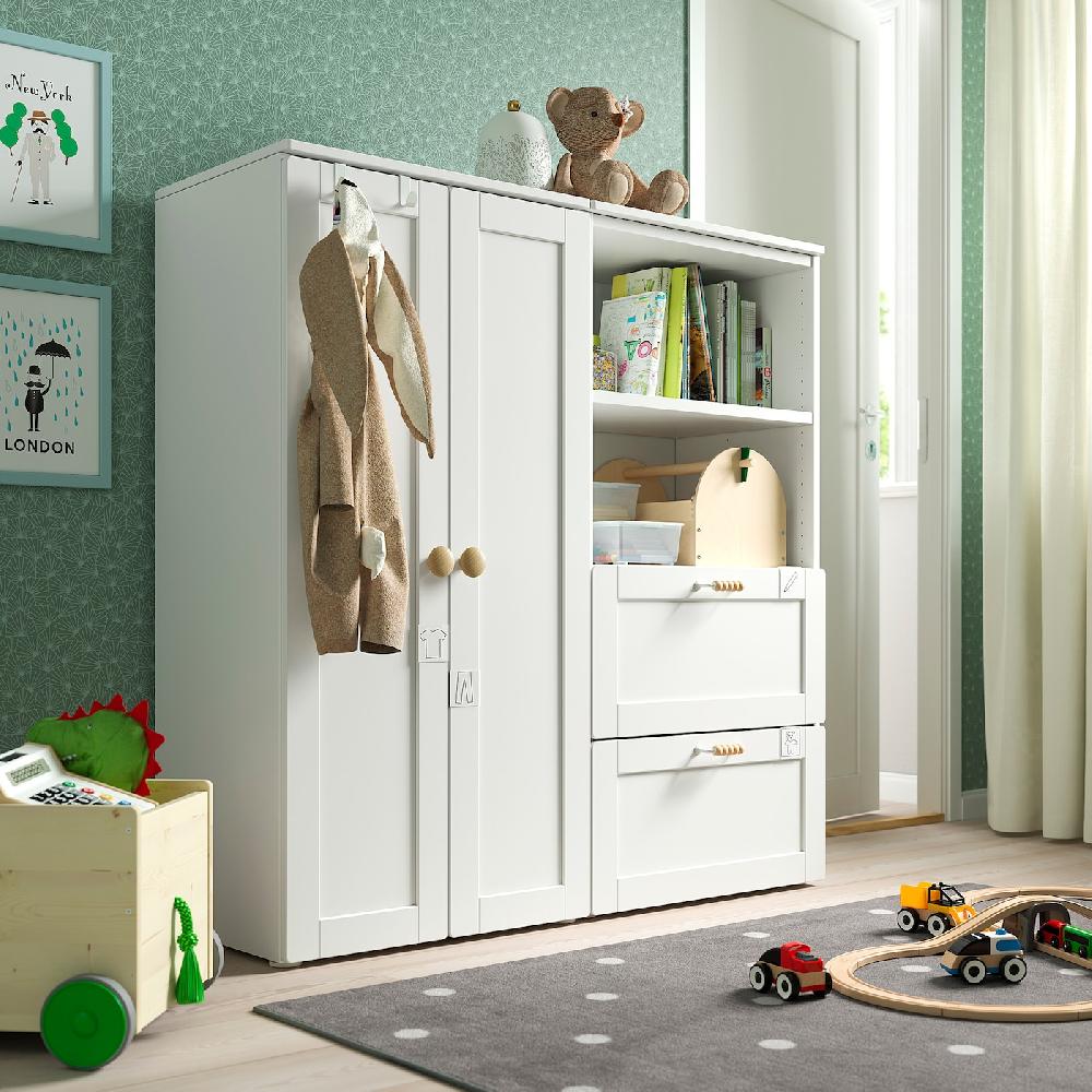 IKEA SMÅSTAD / PLATSA Aufbewahrungskombi weiß/mit Rahmen 120x42x123 cm Black Friday