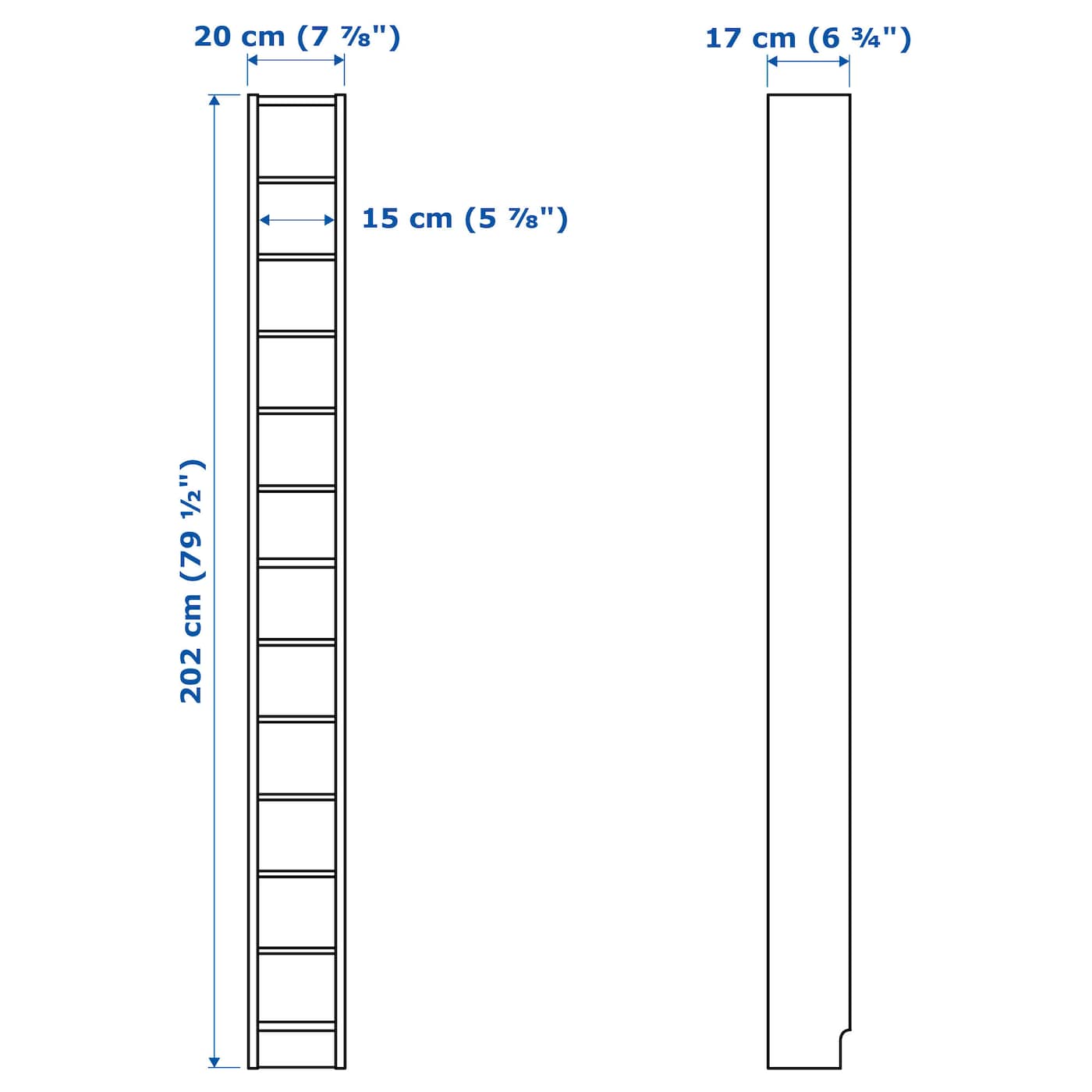 IKEA GNEDBY Regal weiß 202 cm Zeitlich begrenztes Angebot