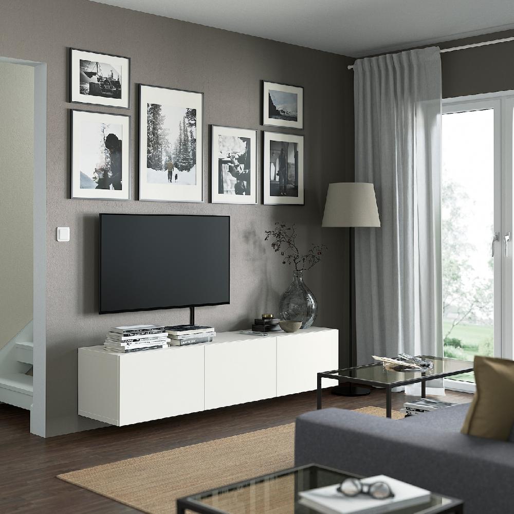 IKEA BESTÅ TV-Bank mit Türen weiß/Lappviken weiß 180x42x38 cm Exklusive Angebote