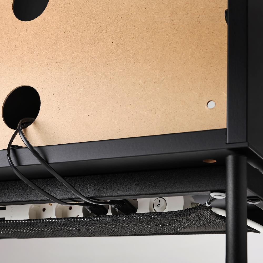 IKEA BOASTAD TV-Bank schwarz/Eichenfurnier 181x42x45 cm Neuheiten