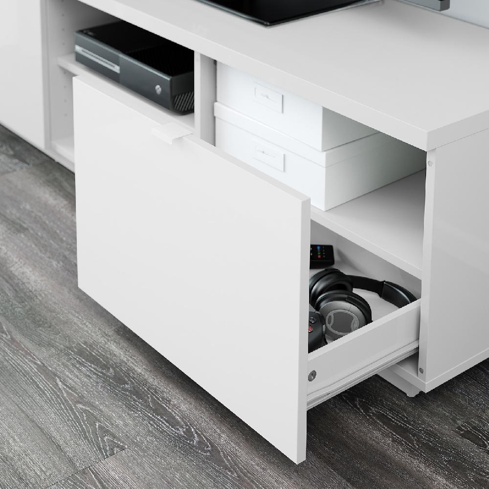IKEA BYÅS TV-Bank Hochglanz weiß 160x42x45 cm Tägliche Deals