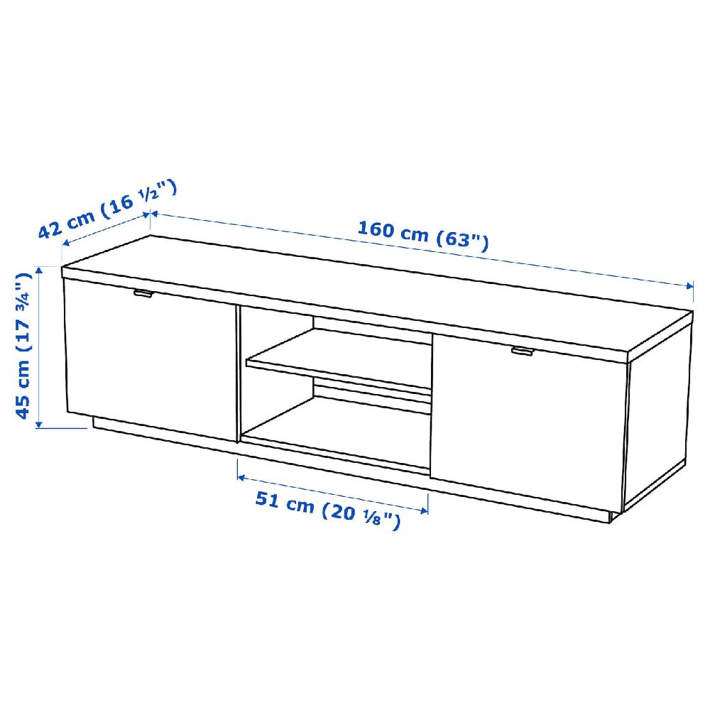 IKEA BYÅS TV-Bank Hochglanz weiß 160x42x45 cm Tägliche Deals