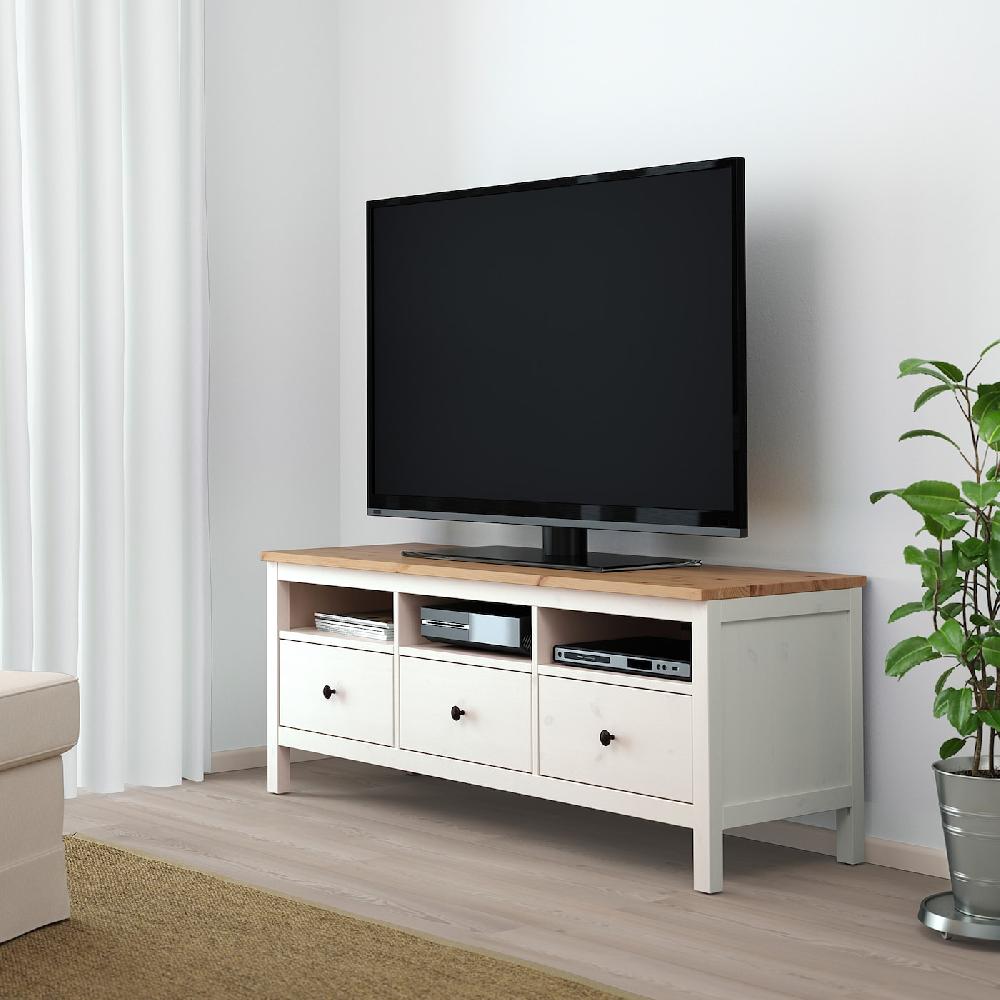 IKEA HEMNES TV-Bank weiß gebeizt/hellbraun 148x47x57 cm VIP-Rabatte