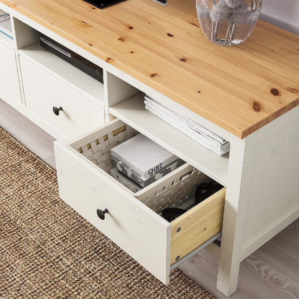 IKEA HEMNES TV-Bank weiß gebeizt/hellbraun 148x47x57 cm VIP-Rabatte