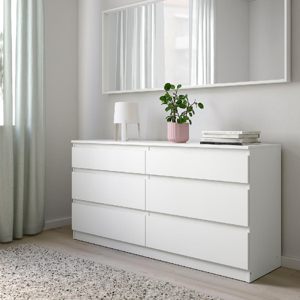 IKEA KULLEN Kommode mit 6 Schubladen weiß 140x72 cm Wochenangebot