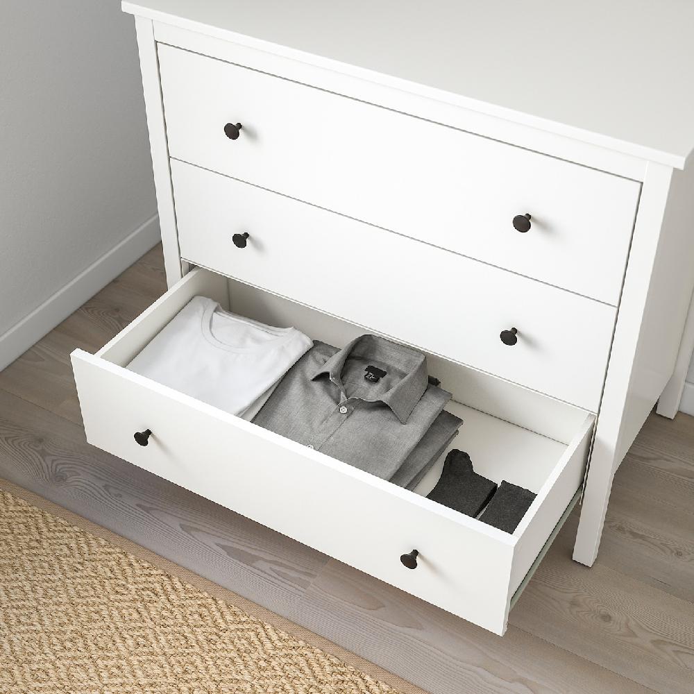 IKEA KOPPANG Kommode mit 3 Schubladen weiß 90x83 cm Kostenlose Rückgabe
