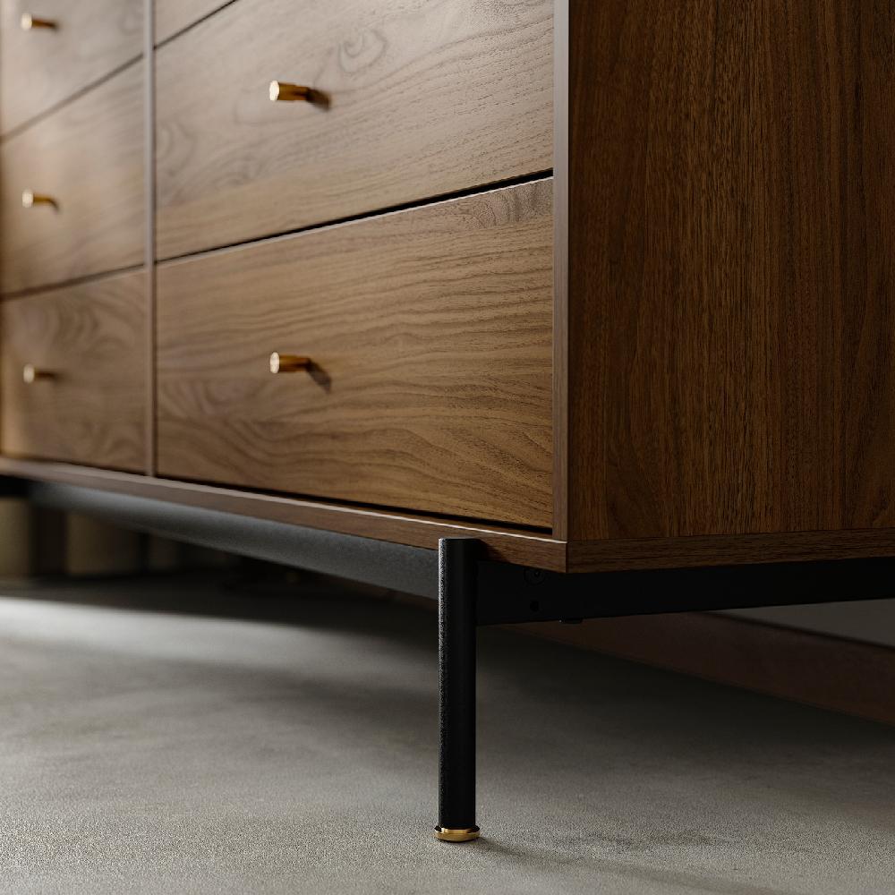 IKEA RÅDMANSÖ Kommode mit 6 Schubladen braun Nussbaumnachbildung 159x48x81 cm Letzte 3 Tage