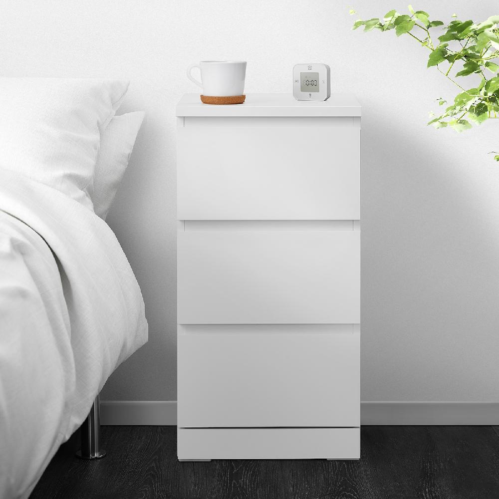 IKEA MALM Kommode mit 3 Schubladen weiß 40x78 cm Letzte 2 Tage