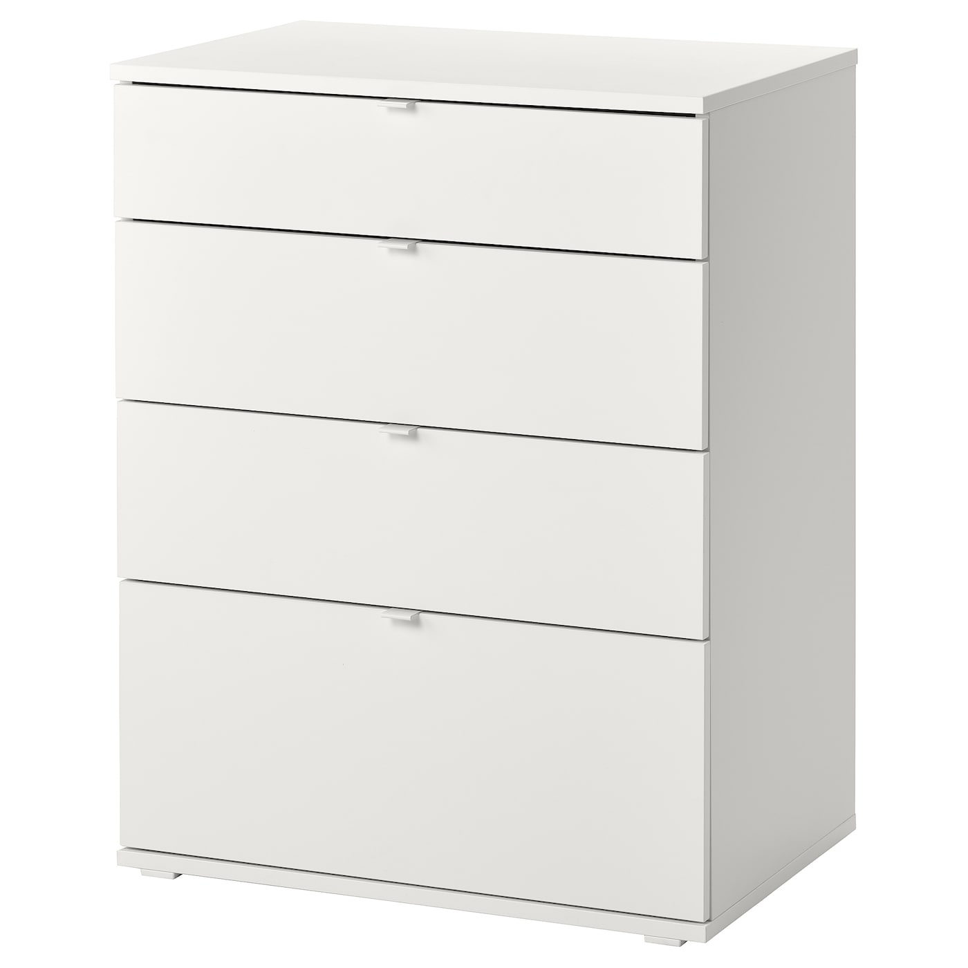 IKEA VIHALS Kommode mit 4 Schubladen weiß/Verankerungs-/Entsperrfunktion 70x47x90 cm